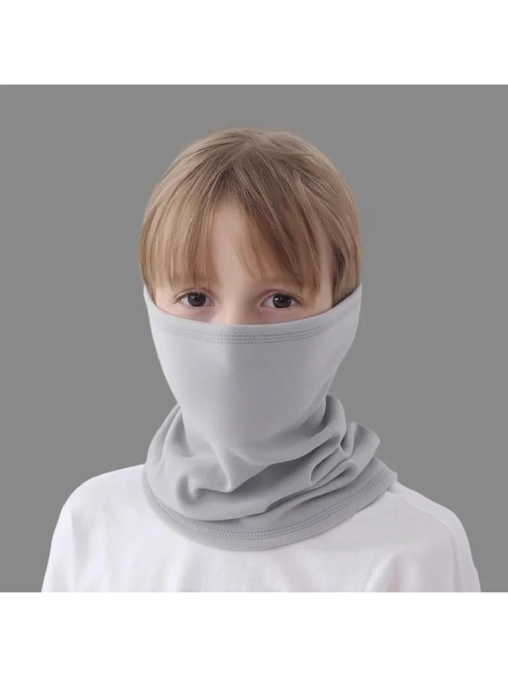 Cozy Kids Winter Neck Gaiter, Fleece Windproof Scarf for Skiing & Outdoor Fun